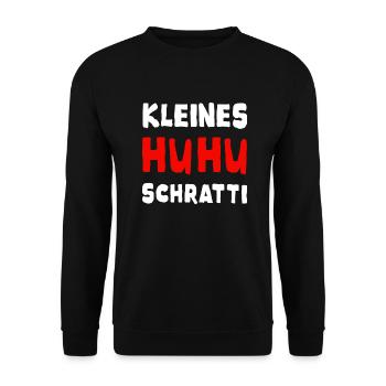 Kleines Huhu Schratti Edition - Partner Look - Unisex Pullover - Schwarz - Vorne - Alina (178cm) & Michal (187cm)