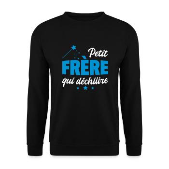 Petit-frère qui déchire - Sweat-shirt Unisexe - noir - Devant - Alina (178cm) & Michal (187cm)