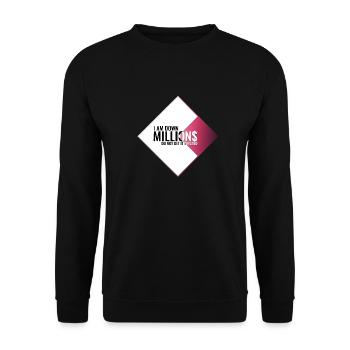 I Am Down Millions - Tile Shapes White and Red - Unisex Sweatshirt - black - Front - Alina (178cm) & Michal (187cm)
