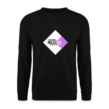 I Am Down Millions - Tile Shapes White Purple/Pink - Unisex Sweatshirt - black - Front - Alina (178cm) & Michal (187cm)