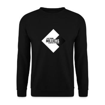 I Am Down Millions - Tile Shapes Back And White - Unisex Sweatshirt - black - Front - Alina (178cm) & Michal (187cm)