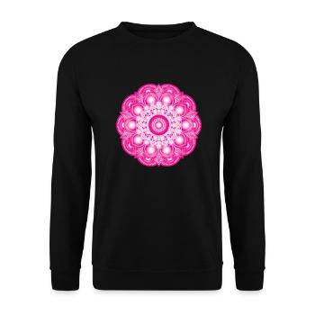 Mandala - Unisex Pullover - Schwarz - Vorne - Alina (178cm) & Michal (187cm)