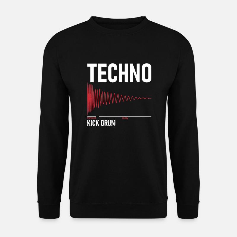 Techno - Kick Drum - Unisex Pullover - Schwarz