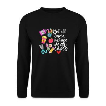 Teachers Teachers School Teachers Teaching Staff - Unisex Sweatshirt - black - Front - Alina (178cm) & Michal (187cm)
