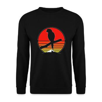 Molinasittich Perroquet Oiseau Perruche du Soleil - Sweat-shirt Unisexe - noir - Devant - Alina (178cm) & Michal (187cm)