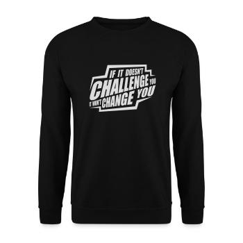 Séance d’entraînement Fitness Motivation Citation - Sweat-shirt Unisexe - noir - Devant - Alina (178cm) & Michal (187cm)