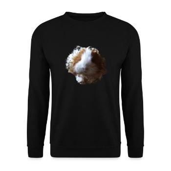 Cochon d’Inde Animal mignon Rongeur Cochon animal Cochon - Sweat-shirt Unisexe - noir - Devant - Alina (178cm) & Michal (187cm)