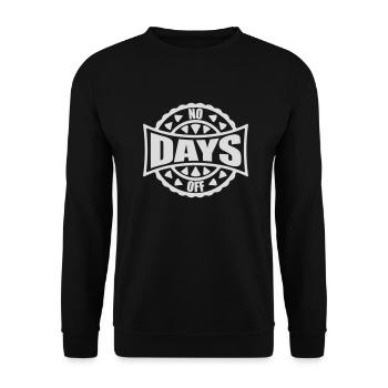 pas de jours de congé devis - Sweat-shirt Unisexe - noir - Devant - Alina (178cm) & Michal (187cm)