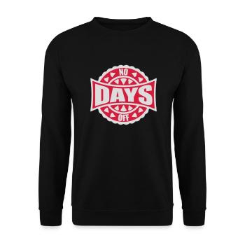 pas de jours de congé devis - Sweat-shirt Unisexe - noir - Devant - Alina (178cm) & Michal (187cm)