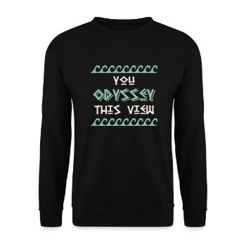 Antike Griechische Mythologie und Griechischer - Unisex Pullover - Schwarz - Vorne - Alina (178cm) & Michal (187cm)