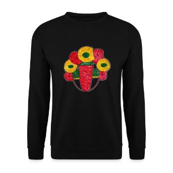 Motanka.Ukrainian doll amulet. Folk art - Unisex Sweatshirt - black - Front - Alina (178cm) & Michal (187cm)