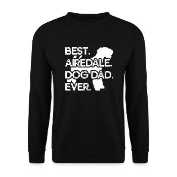 Airedale Terrier Hund - Unisex Pullover - Schwarz - Vorne - Alina (178cm) & Michal (187cm)