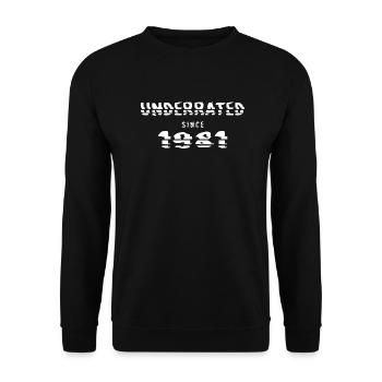1981 birthday 41years underrated limited edition - Unisex Sweatshirt - black - Front - Alina (178cm) & Michal (187cm)