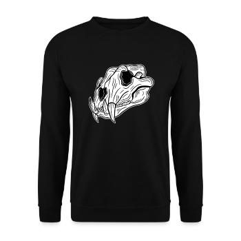 Skull Skeleton Skull Horror Cadeau d’Halloween - Sweat-shirt Unisexe - noir - Devant - Alina (178cm) & Michal (187cm)