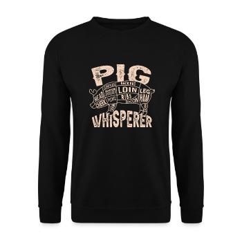 Fleischerei Metzger Fleischer Metzgerei Geschenk - Unisex Pullover - Schwarz - Vorne - Alina (178cm) & Michal (187cm)