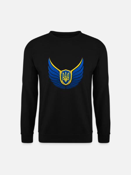 Ukraine flügel Ruhm Ehre Sieg - Unisex Pullover - Schwarz