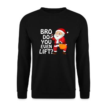 1 Bro do you even lift - Unisex Pullover - Schwarz - Vorne - Alina (178cm) & Michal (187cm)