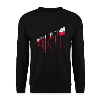 trust no one Zitat - Unisex Pullover - Schwarz - Vorne - Alina (178cm) & Michal (187cm)