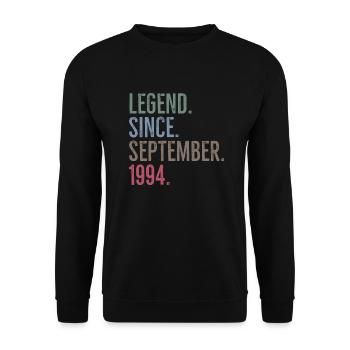 Légende depuis septembre 1994 - Sweat-shirt Unisexe - noir - Devant - Alina (178cm) & Michal (187cm)