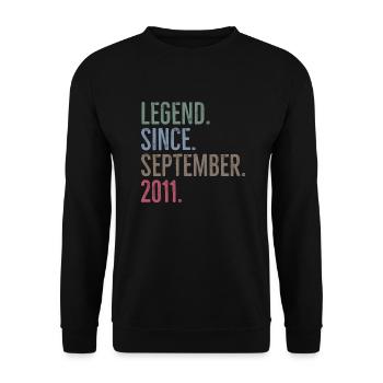 Légende depuis septembre 2011 - Sweat-shirt Unisexe - noir - Devant - Alina (178cm) & Michal (187cm)