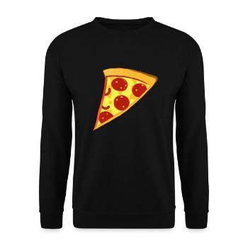 Pizza Slice Pizza Baker Pizza Food Idée cadeau - Sweat-shirt Unisexe - noir - Devant - Alina (178cm) & Michal (187cm)