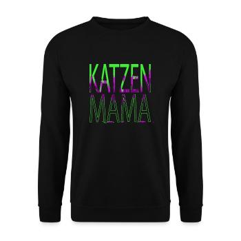 geek witzig falbkatze seekatze geburtstagsgeschenk - Unisex Pullover - Schwarz - Vorne - Alina (178cm) & Michal (187cm)