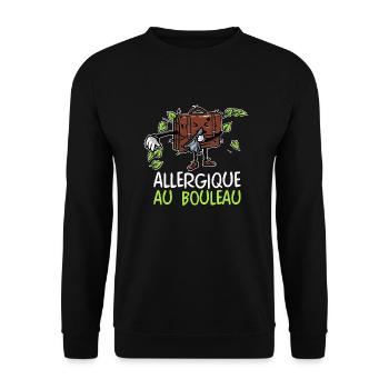 allergique au bouleau - Sweat-shirt Unisexe - noir - Devant - Alina (178cm) & Michal (187cm)