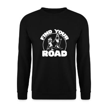 Find your way Hiking Hiking - Unisex Sweatshirt - black - Front - Alina (178cm) & Michal (187cm)