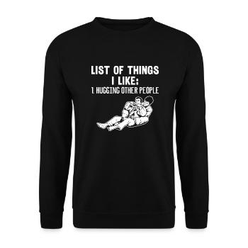 BJJ Brazilian Jiu-Jitsu - Unisex Sweatshirt - black - Front - Alina (178cm) & Michal (187cm)