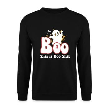 This is Boo Sheet - Sweat-shirt Unisexe - noir - Devant - Alina (178cm) & Michal (187cm)