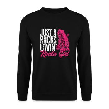 Rockhound Geology Rock Collecting Stone Collectors - Unisex Sweatshirt - black - Front - Alina (178cm) & Michal (187cm)