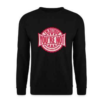 have fun at work - Unisex Pullover - Schwarz - Vorne - Alina (178cm) & Michal (187cm)
