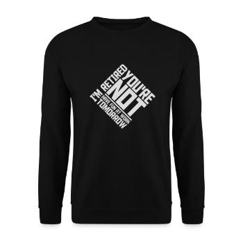 have fun at work - Unisex Pullover - Schwarz - Vorne - Alina (178cm) & Michal (187cm)