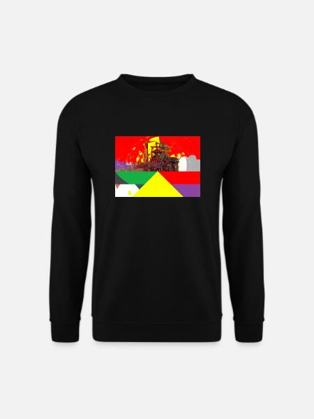 Stahlwerk, Hüttenwerk, Ruhrgebiet - Unisex Pullover - Schwarz
