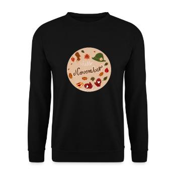November Love - Unisex Sweatshirt - black - Front - Alina (178cm) & Michal (187cm)