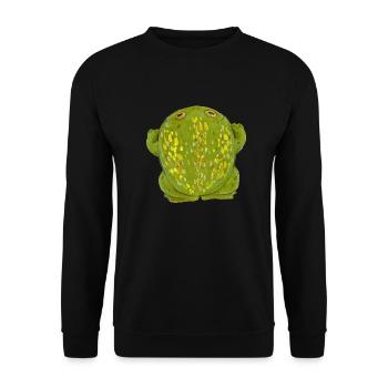 Frog Toad grass green - Unisex Sweatshirt - black - Front - Alina (178cm) & Michal (187cm)