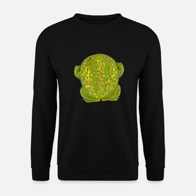 Frosch Kröte grasgrün - Unisex Pullover - Schwarz