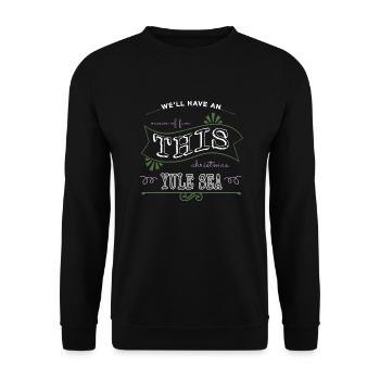 Ordinateur Idée Cadeau Arbre de Noël Dino Cadeau - Sweat-shirt Unisexe - noir - Devant - Alina (178cm) & Michal (187cm)