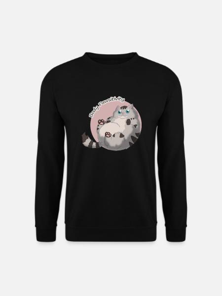 Body Pawsitivity Cat pink - Unisex Pullover - Schwarz