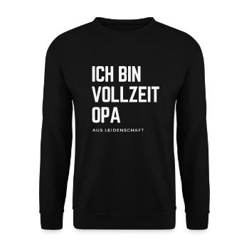 Vollzeit Opa aus Leidenschaft - Unisex Pullover - Schwarz - Vorne - Alina (178cm) & Michal (187cm)
