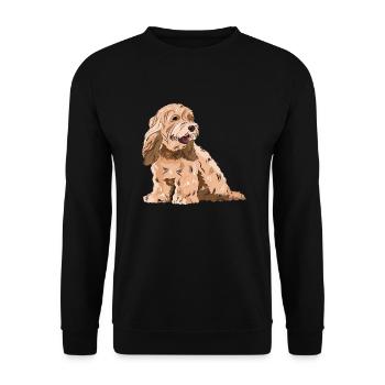 Cadeau de chien Cockapoo - Sweat-shirt Unisexe - noir - Devant - Alina (178cm) & Michal (187cm)