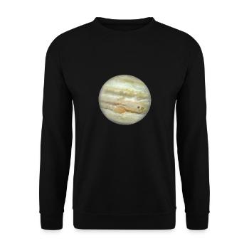 Planet Jupiter - Unisex Pullover - Schwarz - Vorne - Alina (178cm) & Michal (187cm)