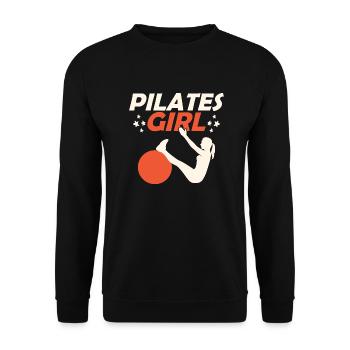Pilates Fille Fitness Exercice Womem - Sweat-shirt Unisexe - noir - Devant - Alina (178cm) & Michal (187cm)