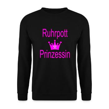 Ruhrpott Prinzessin - Unisex Pullover - Schwarz - Vorne - Alina (178cm) & Michal (187cm)