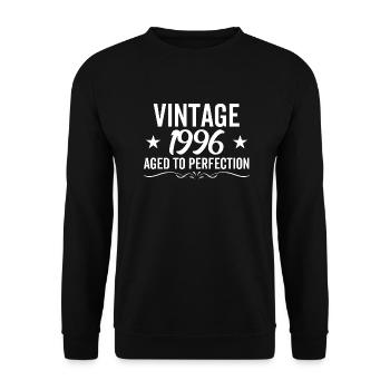 Millésime 1996 Vieilli à la perfection - Sweat-shirt Unisexe - noir - Devant - Alina (178cm) & Michal (187cm)