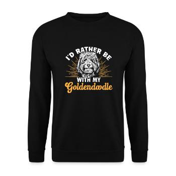 Goldendoodle Doodle Dog - Unisex Sweatshirt - black - Front - Alina (178cm) & Michal (187cm)