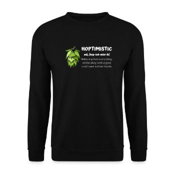 Hoptimistic - Unisex Sweatshirt - black - Front - Alina (178cm) & Michal (187cm)