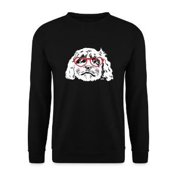 Cockapoo Chien - Sweat-shirt Unisexe - noir - Devant - Alina (178cm) & Michal (187cm)