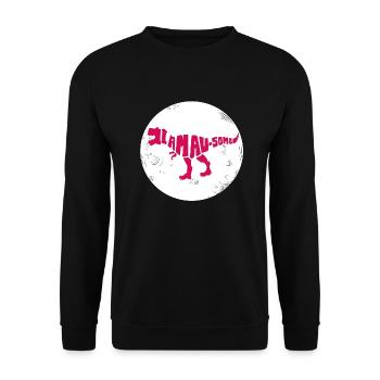 Dinosaurier. I am awesome style. Tiere. Urzeit - Unisex Pullover - Schwarz - Vorne - Alina (178cm) & Michal (187cm)