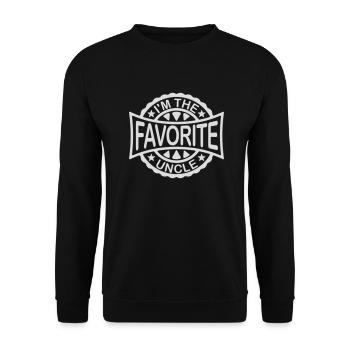 at The Favorite Uncle - Unisex Sweatshirt - black - Front - Alina (178cm) & Michal (187cm)